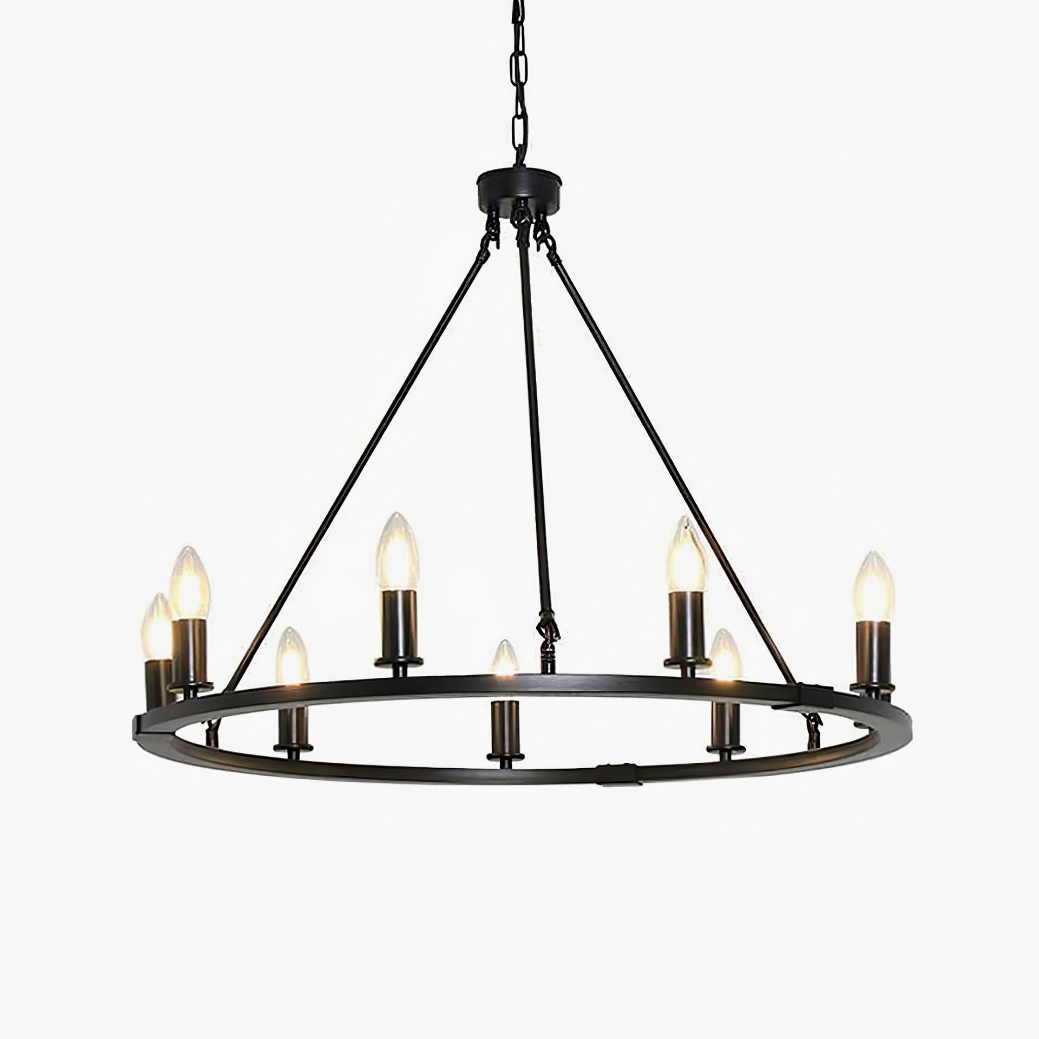 Black Candles Ring Chandelier - Lumpaz