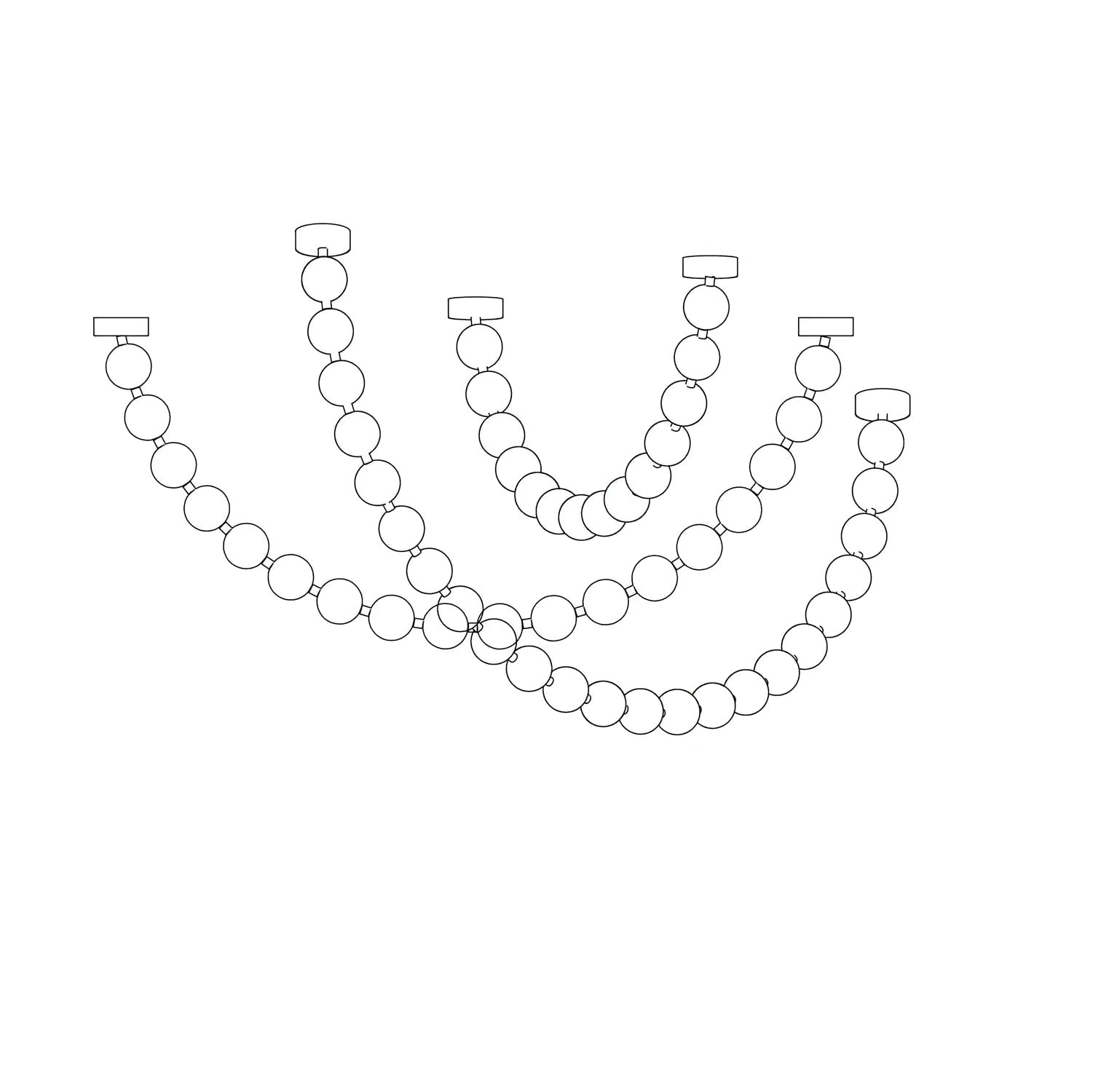 Pearl Necklace Balls Chandelier - Lumpaz