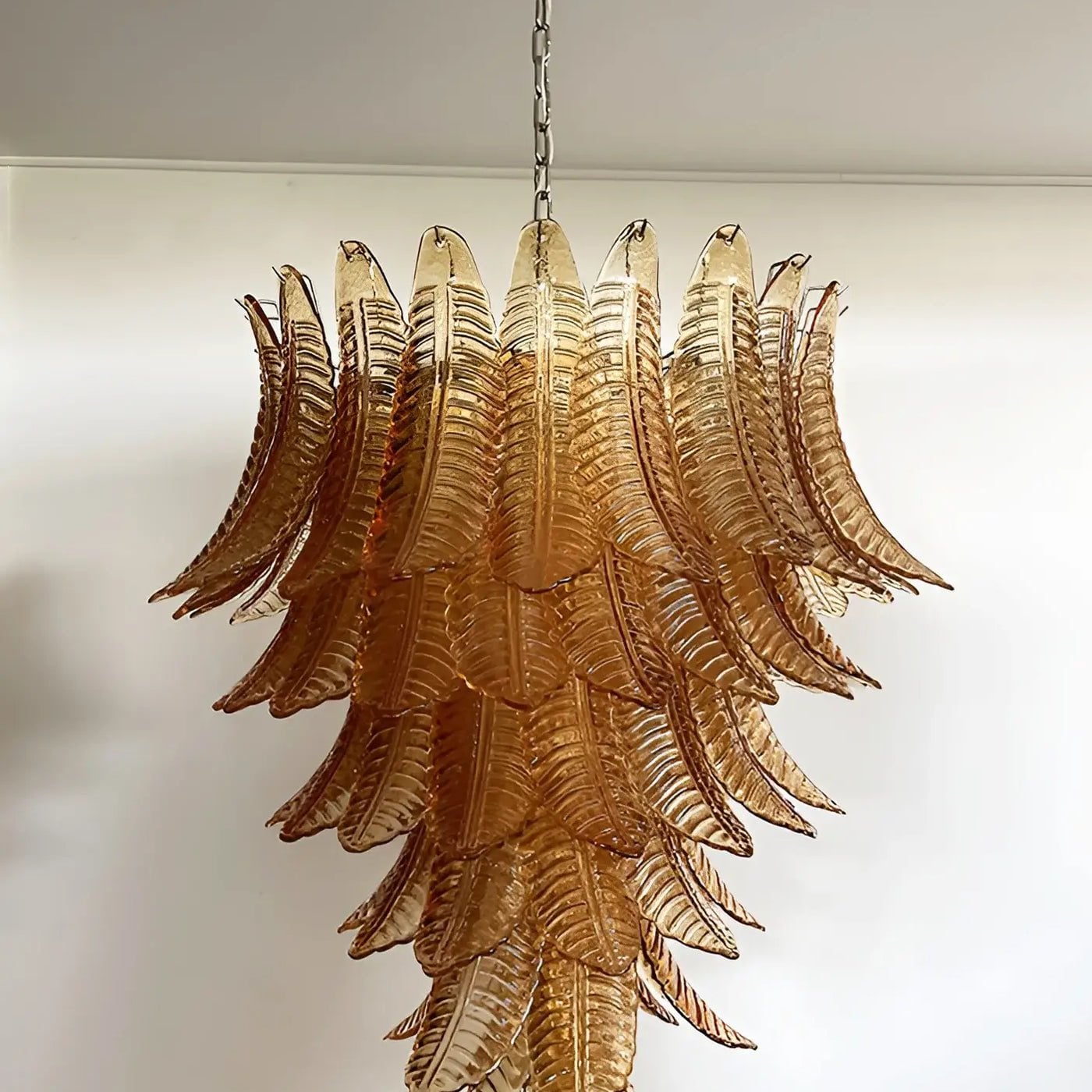 Amber Leaf Cascade Chandelier - Lumpaz