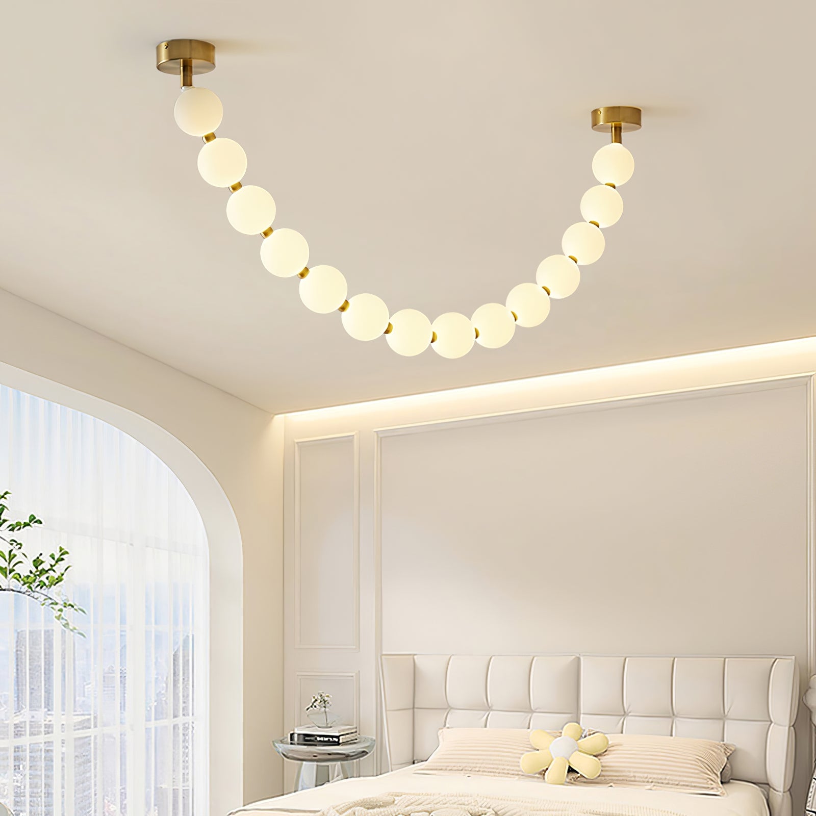 Pearl Necklace Balls Chandelier - Lumpaz