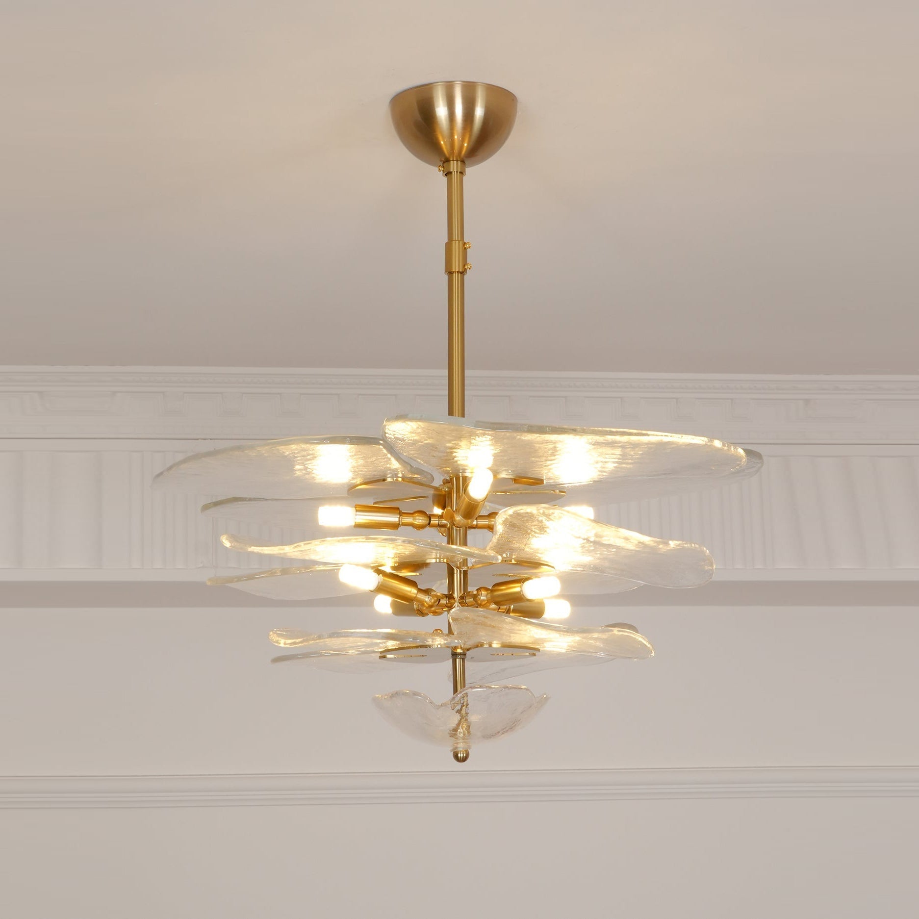 Golden Petals Murano Chandelier - Lumpaz