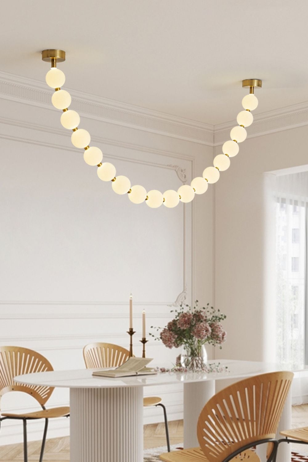 Pearl Necklace Balls Chandelier - Lumpaz