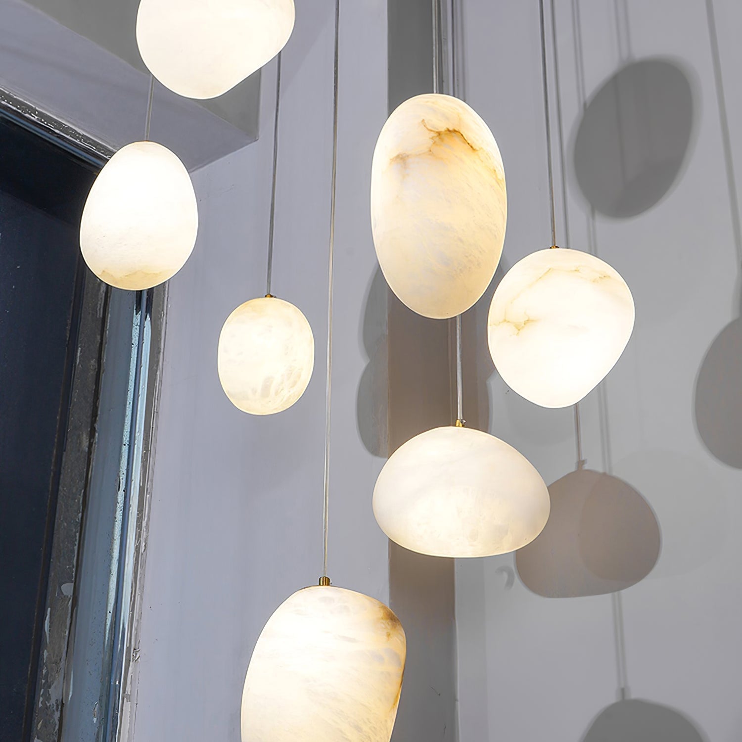 Pebbles Alabaster Pendant Lamp - Lumpaz
