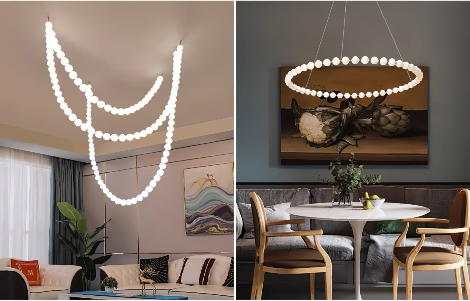 Pearl Necklace Balls Chandelier - Lumpaz