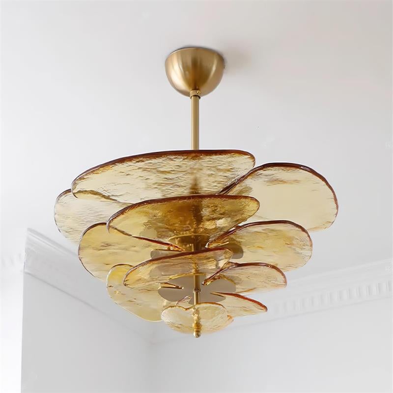 Golden Petals Murano Chandelier - Lumpaz
