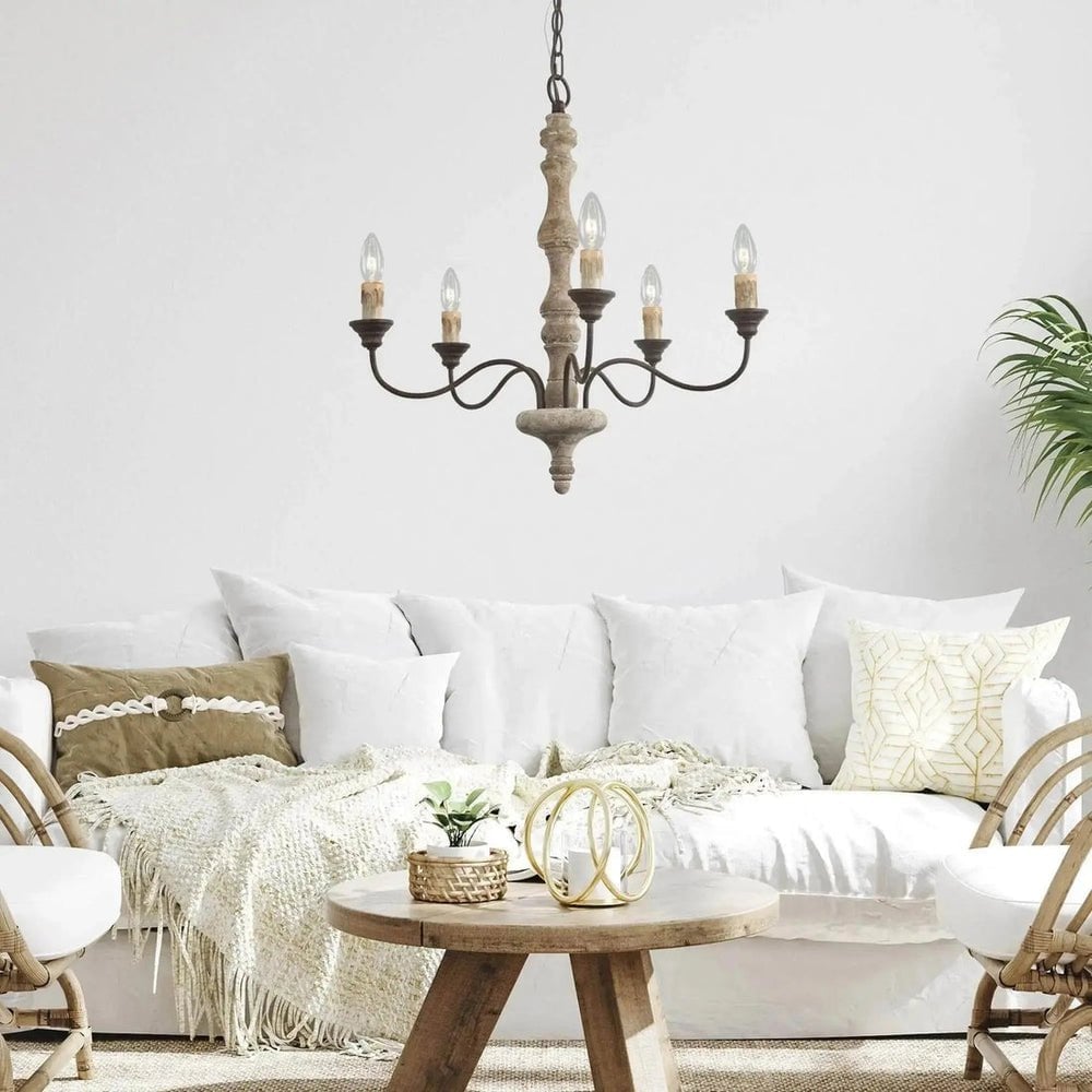 Candlestick Farmhouse chandelier - Lumpaz