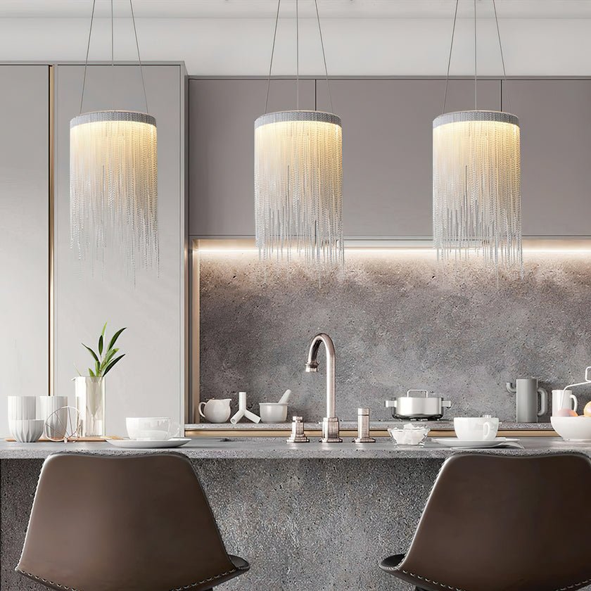 Aluminum Chain Tassel Pendant Light - Lumpaz