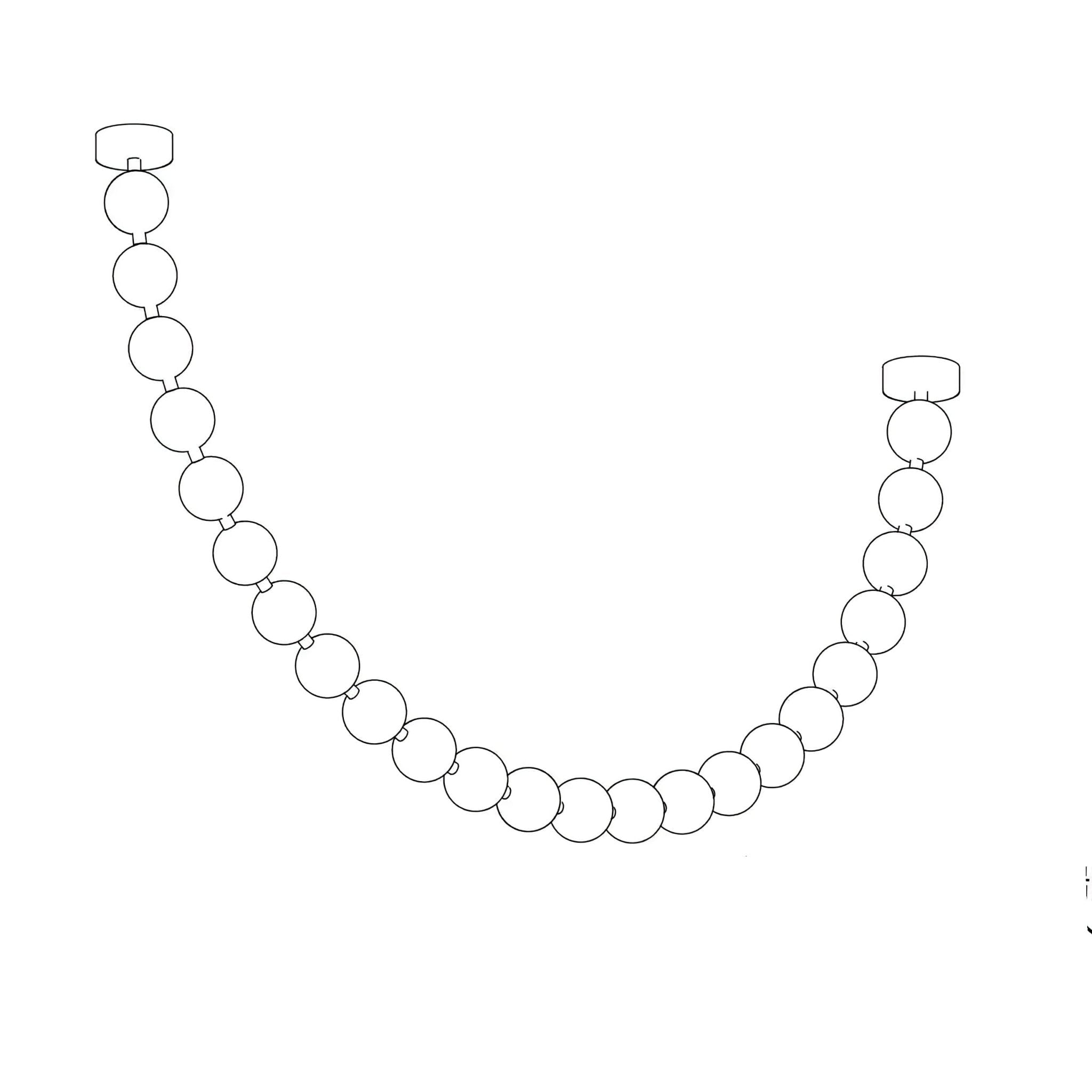 Pearl Necklace Balls Chandelier - Lumpaz