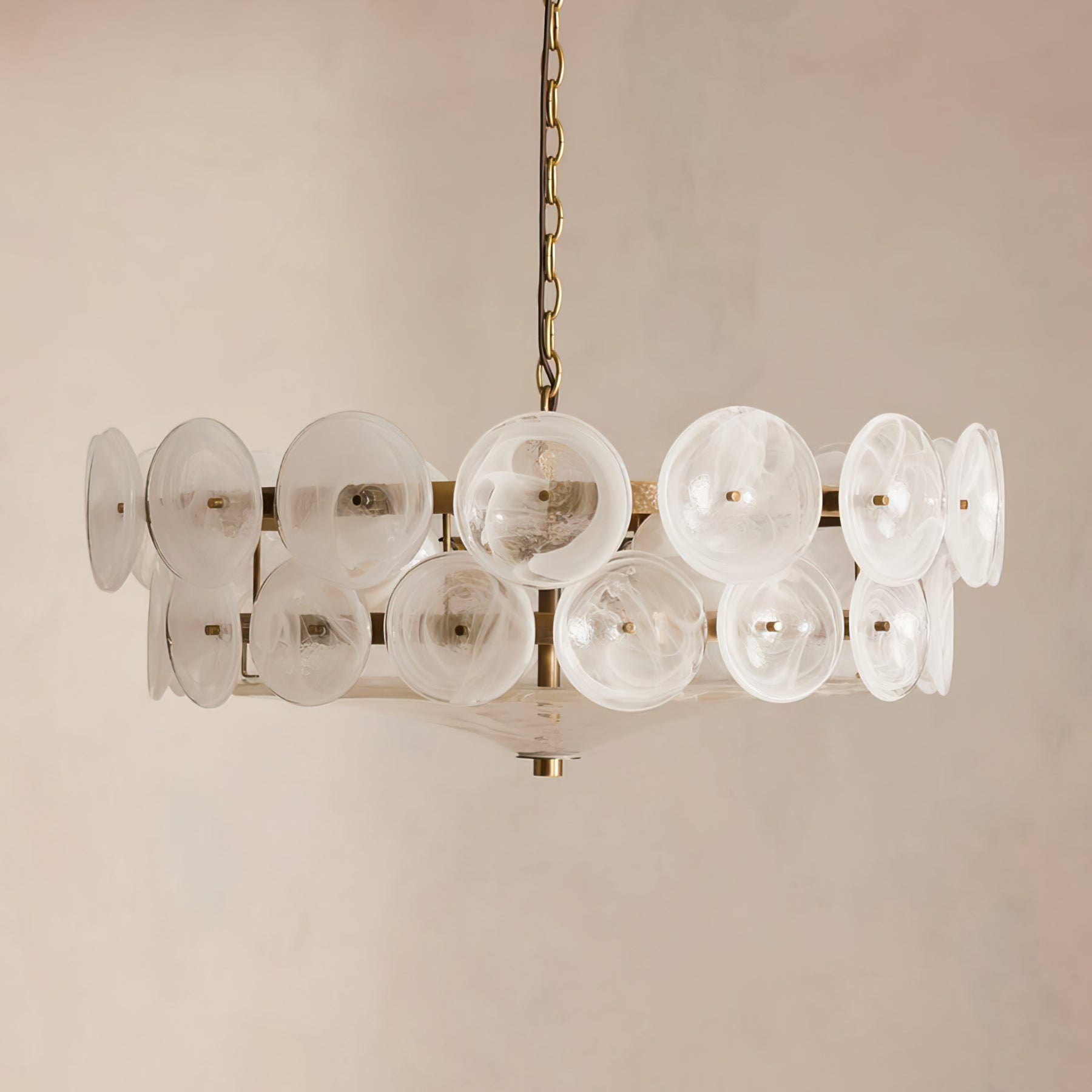 Solaris Disc Murano Chandelier - Lumpaz