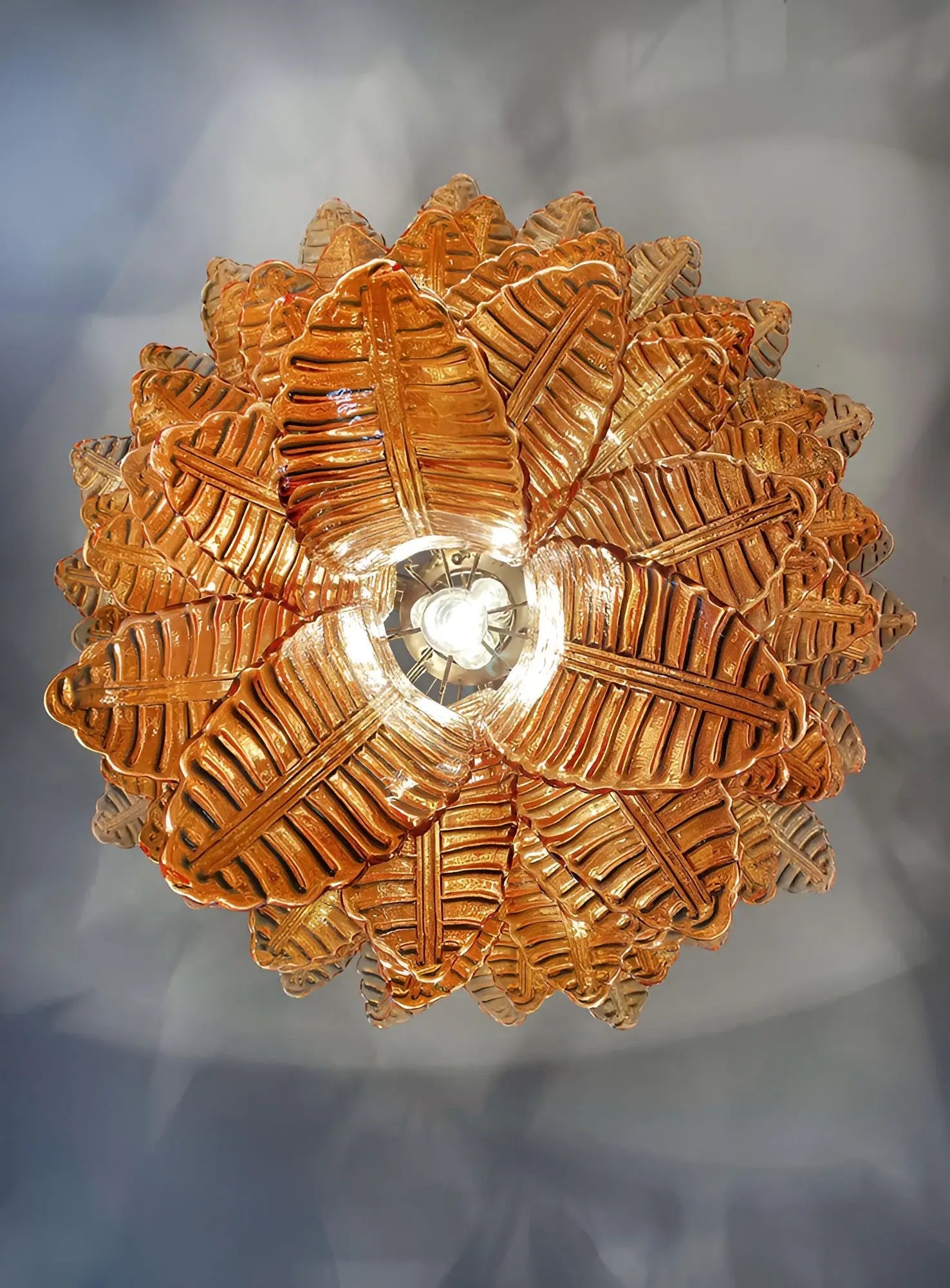 Amber Leaf Cascade Chandelier - Lumpaz