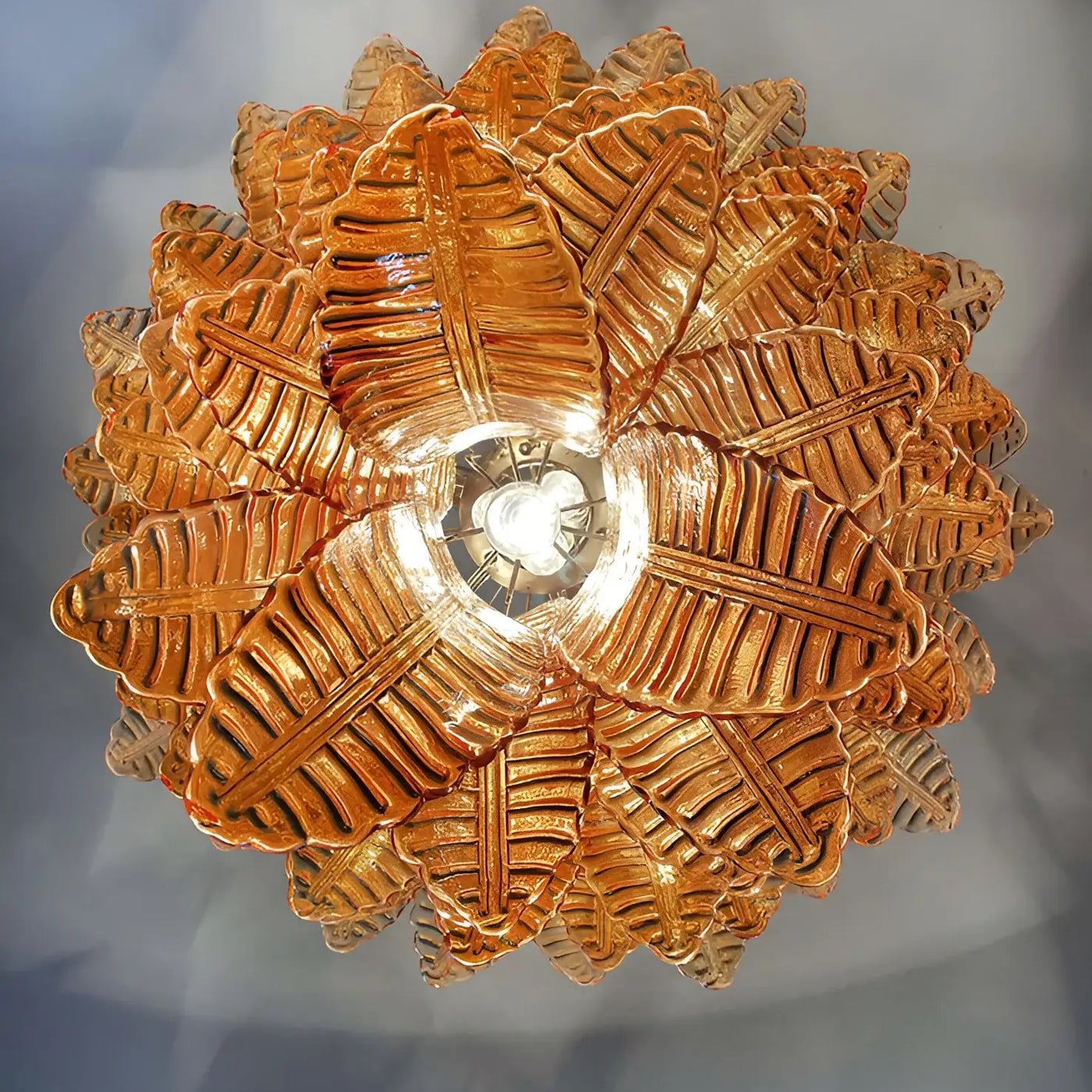 Amber Leaf Cascade Chandelier - Lumpaz