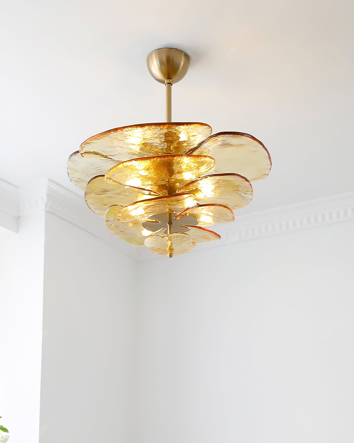 Golden Petals Murano Chandelier - Lumpaz