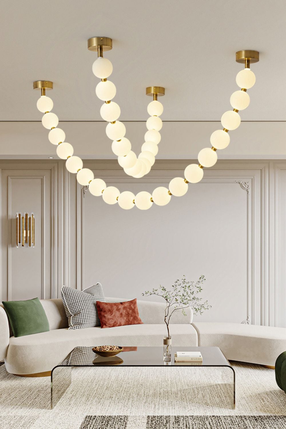 Pearl Necklace Balls Chandelier - Lumpaz