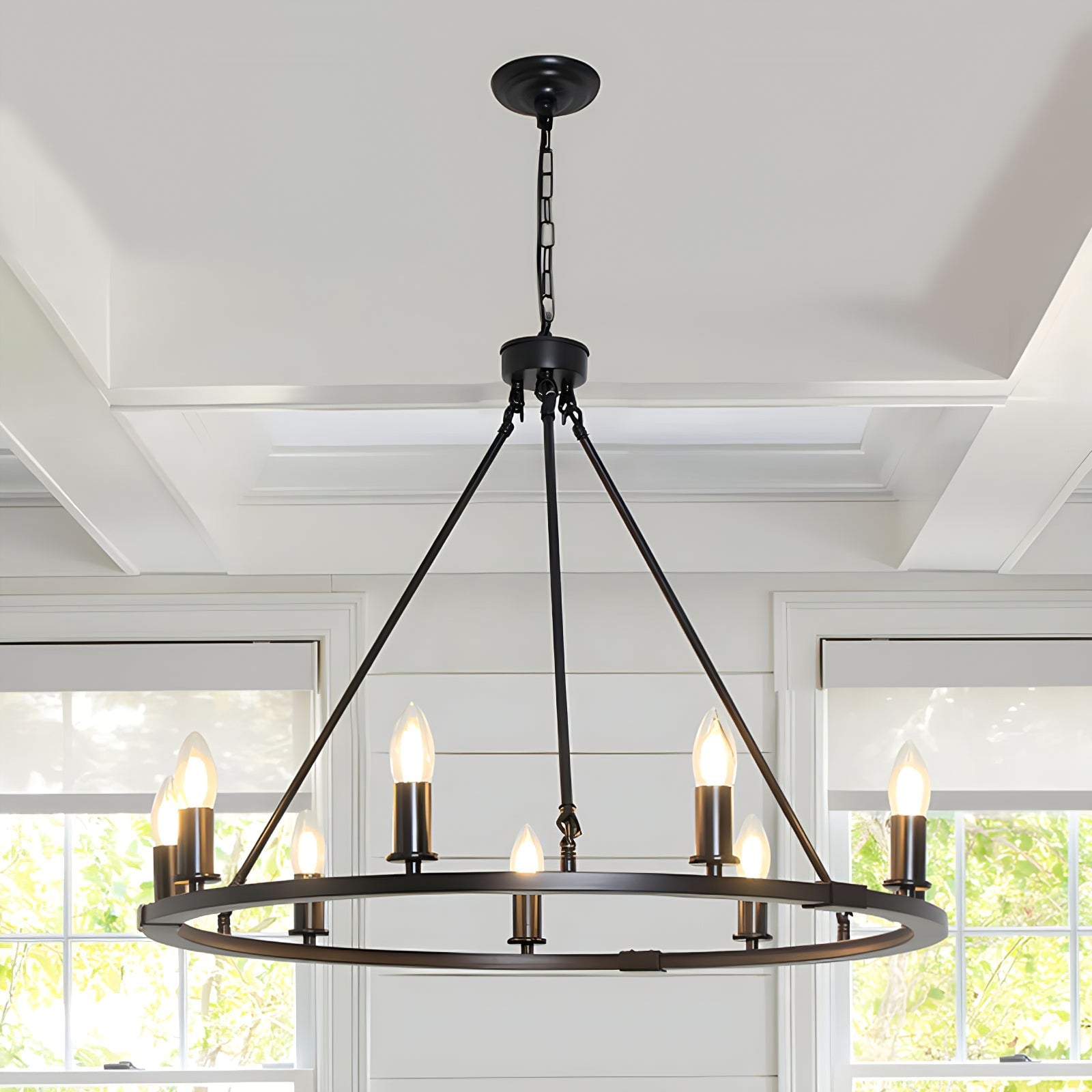 Black Candles Ring Chandelier - Lumpaz