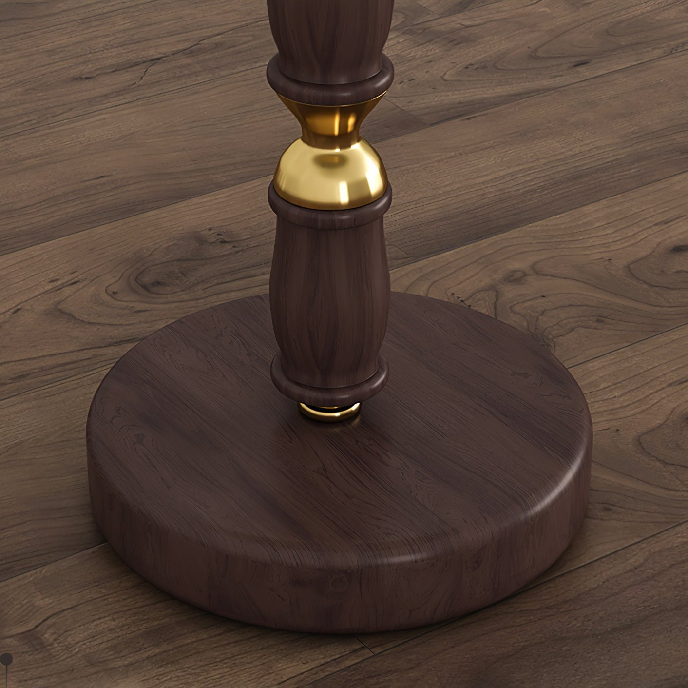 Pleated Walnut Table Lamp - Lumpaz