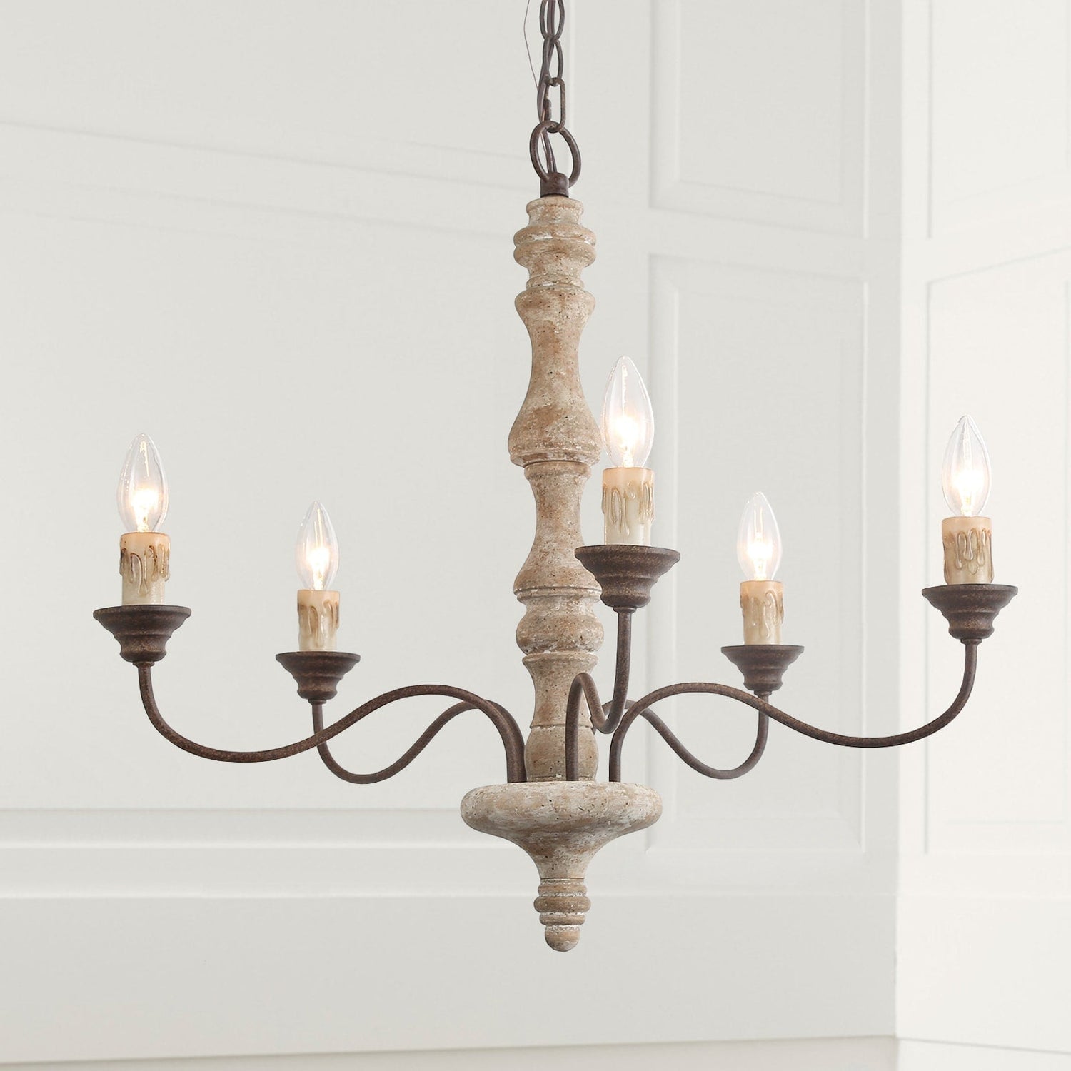 Candlestick Farmhouse chandelier - Lumpaz