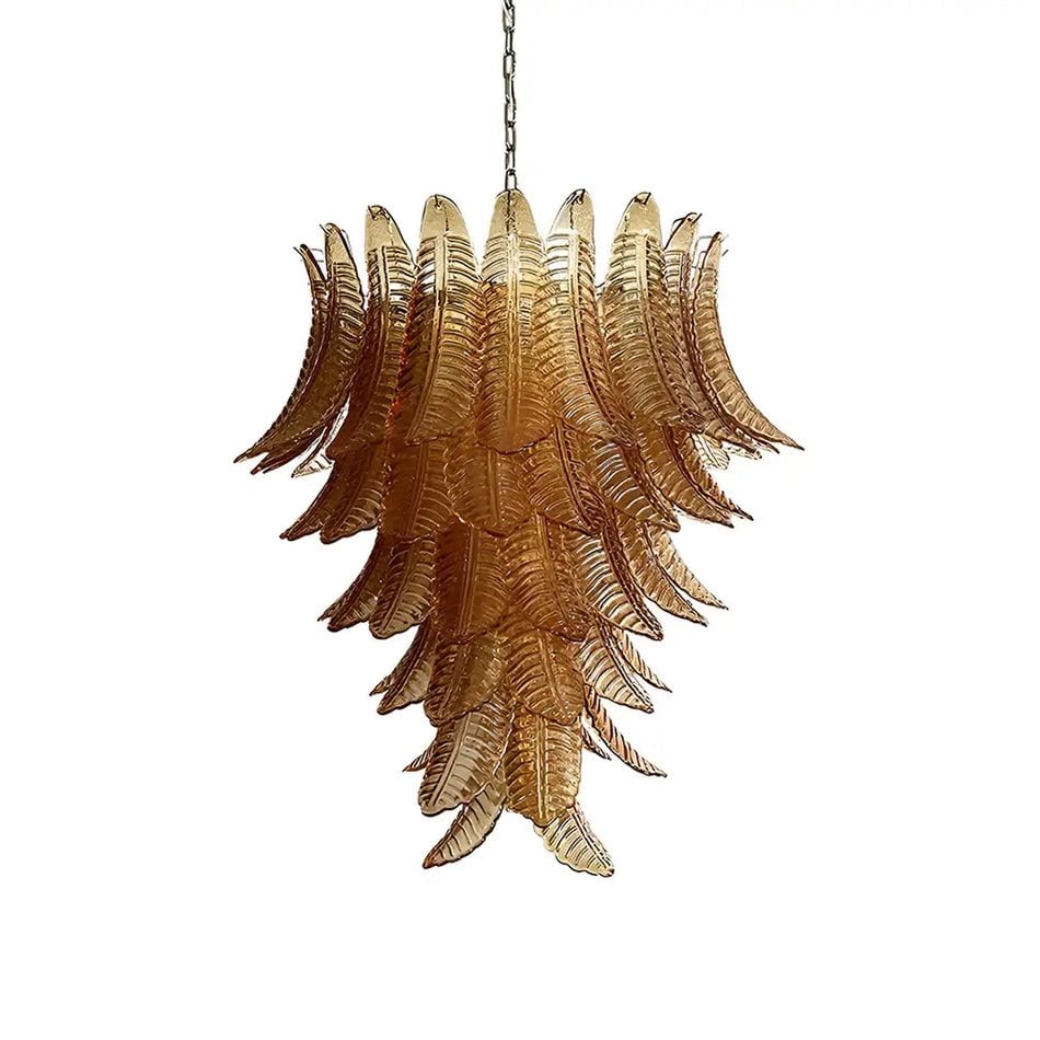 Amber Leaf Cascade Chandelier - Lumpaz