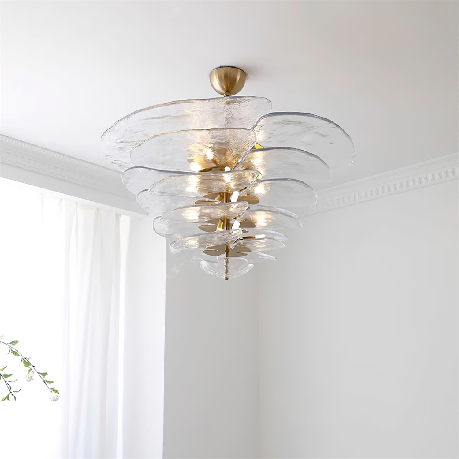 Golden Petals Murano Chandelier - Lumpaz