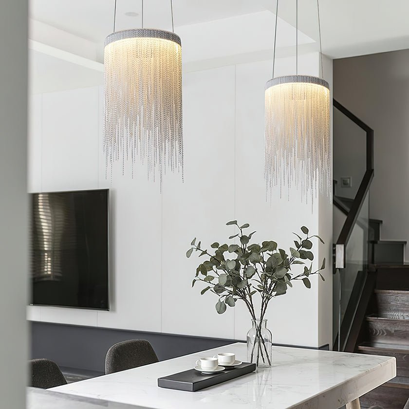 Aluminum Chain Tassel Pendant Light - Lumpaz