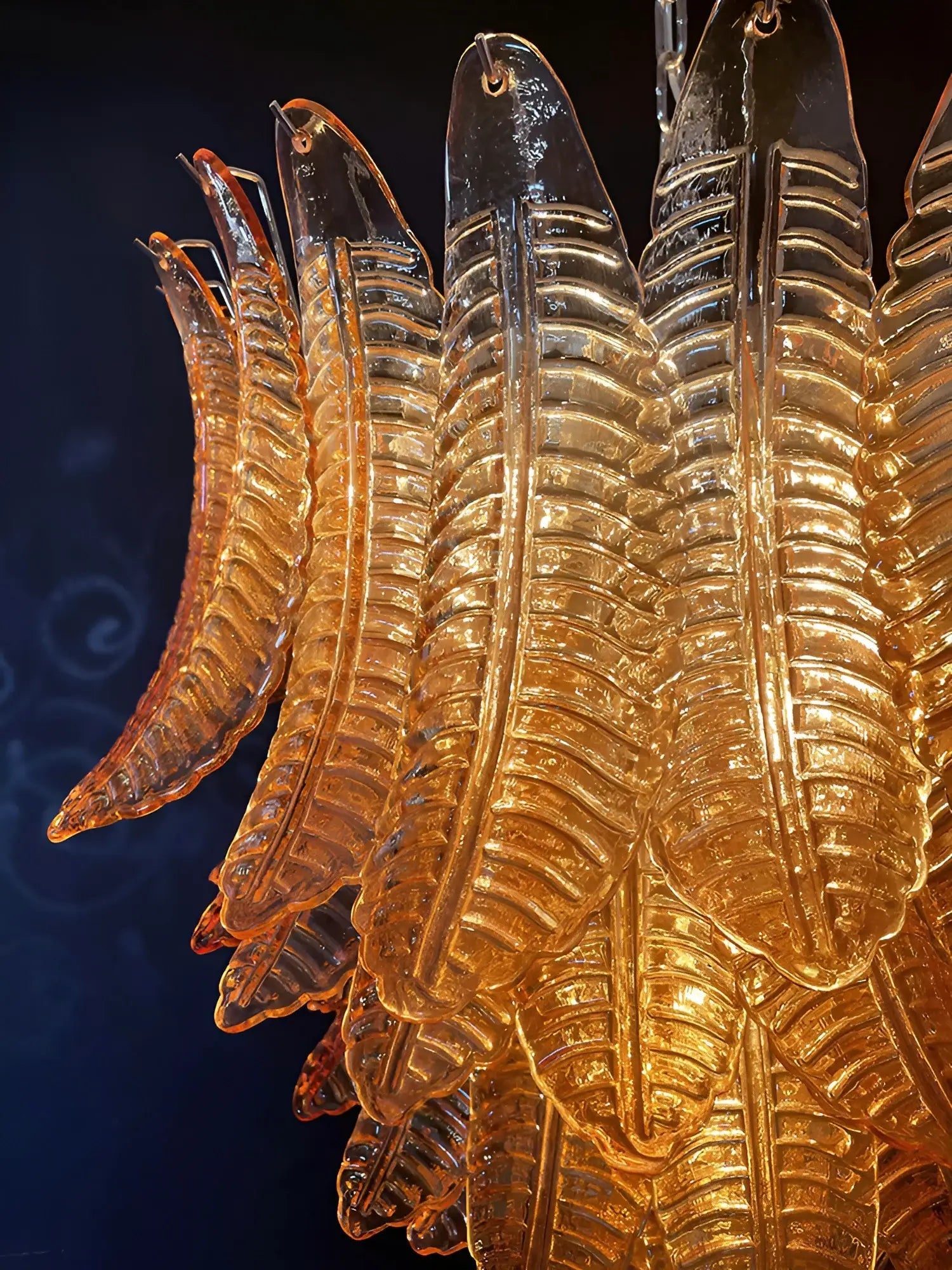 Amber Leaf Cascade Chandelier - Lumpaz