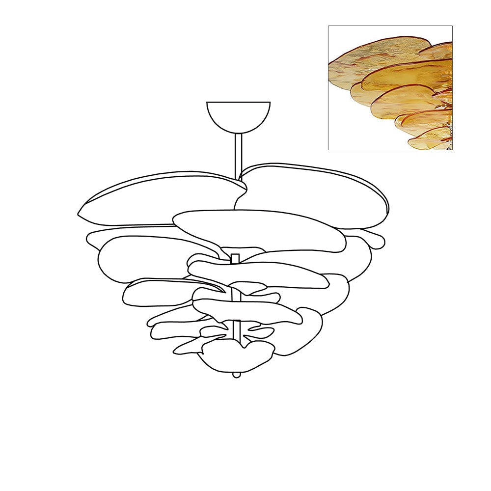 Golden Petals Murano Chandelier - Lumpaz