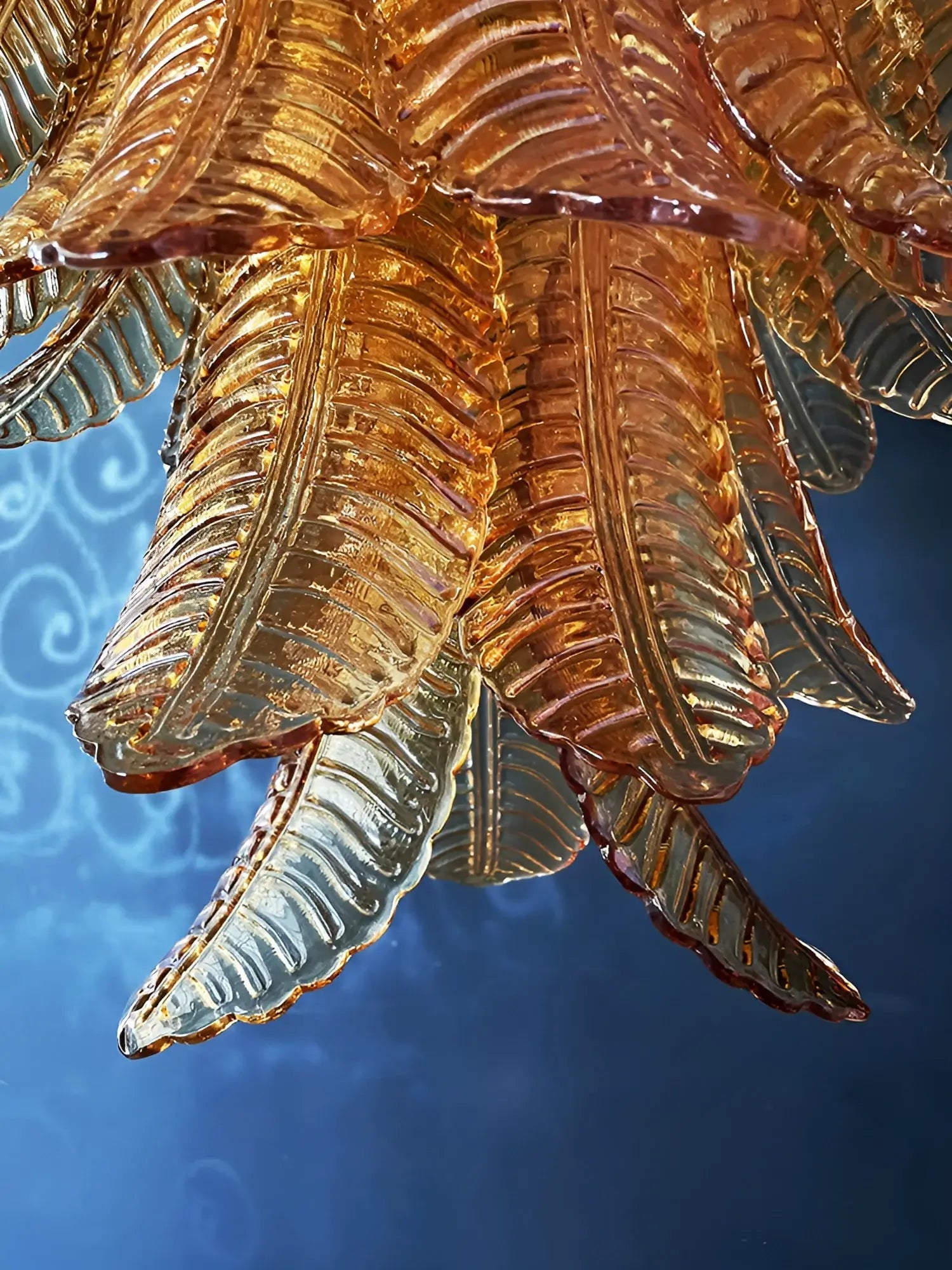 Amber Leaf Cascade Chandelier - Lumpaz