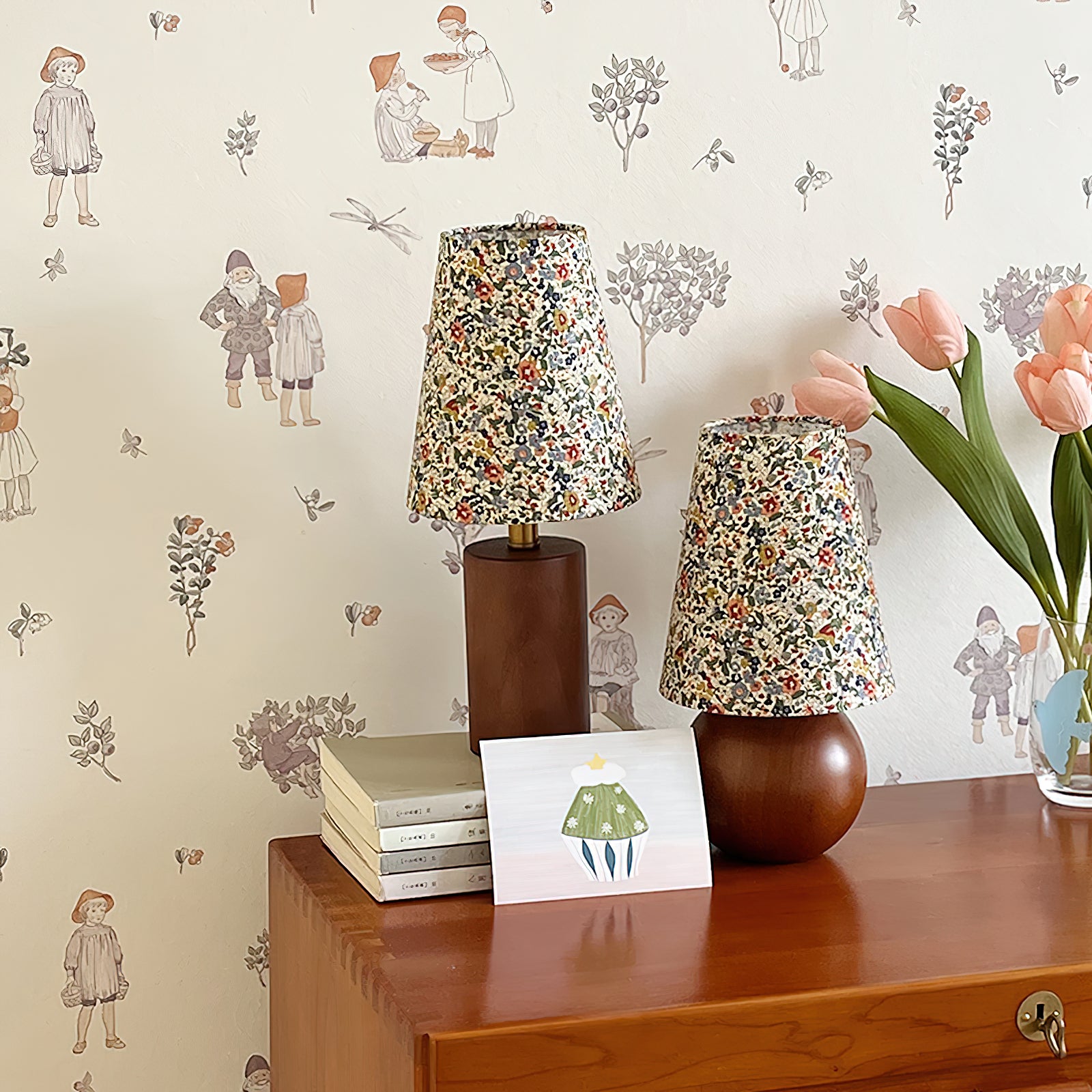 Elara Floral Glow Table Lamp - Lumpaz