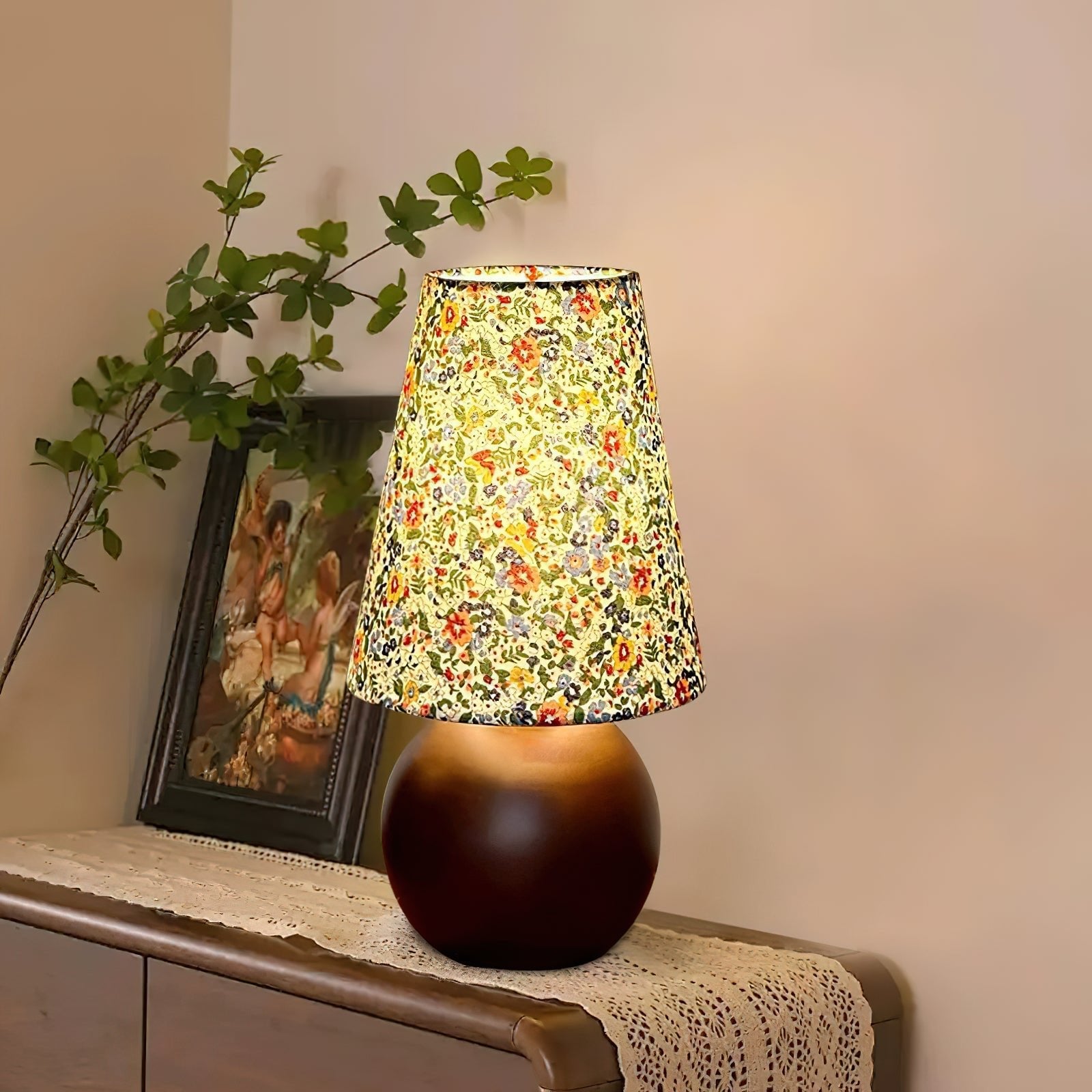 Elara Floral Glow Table Lamp - Lumpaz