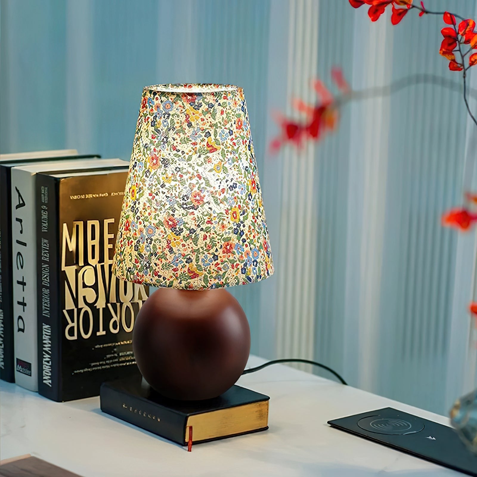 Elara Floral Glow Table Lamp - Lumpaz