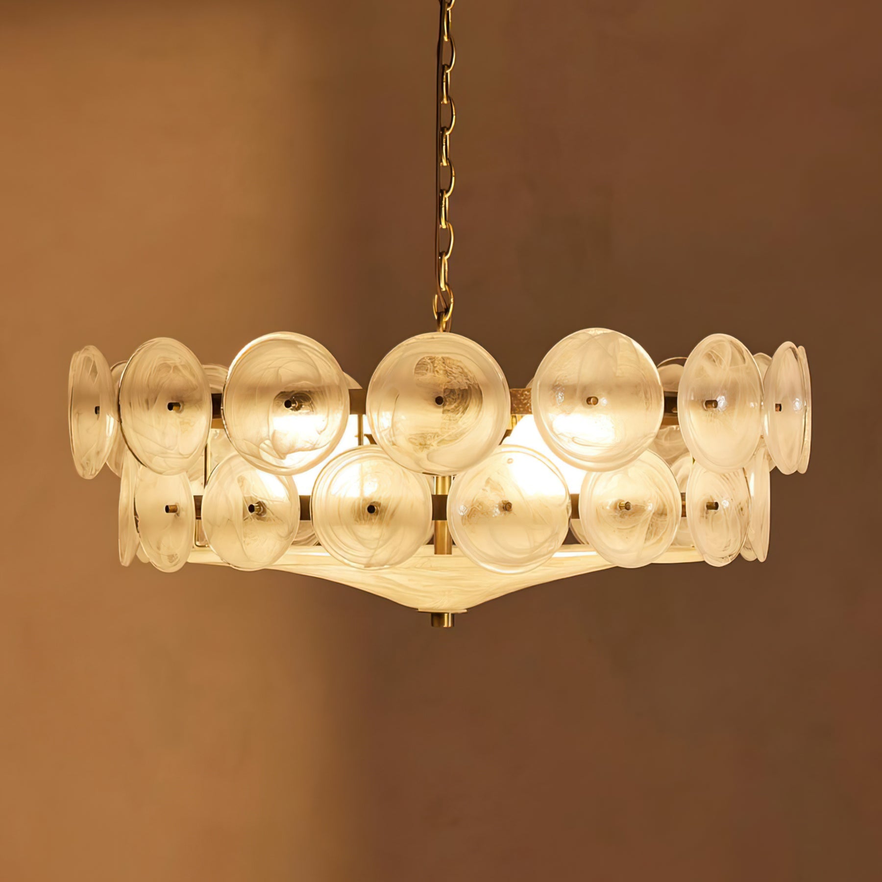 Solaris Disc Murano Chandelier - Lumpaz