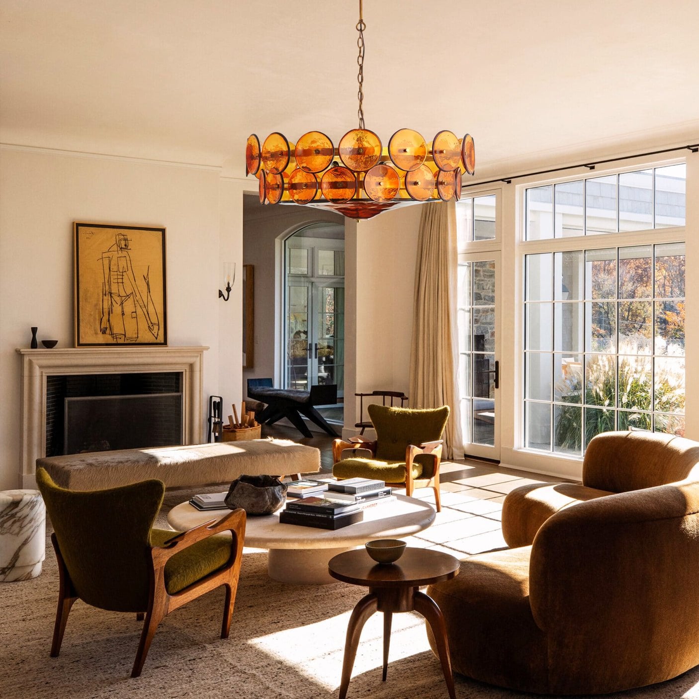 Solaris Disc Murano Chandelier - Lumpaz