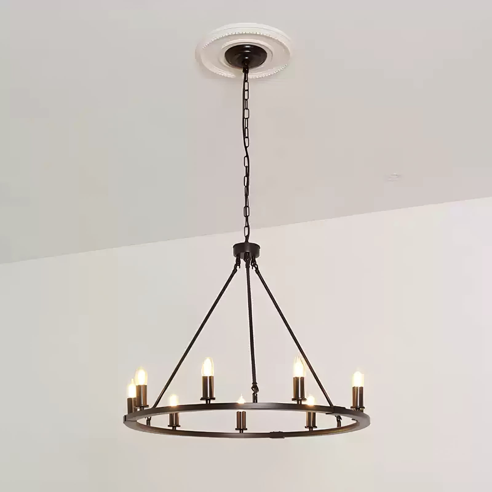 Black Candles Ring Chandelier - Lumpaz