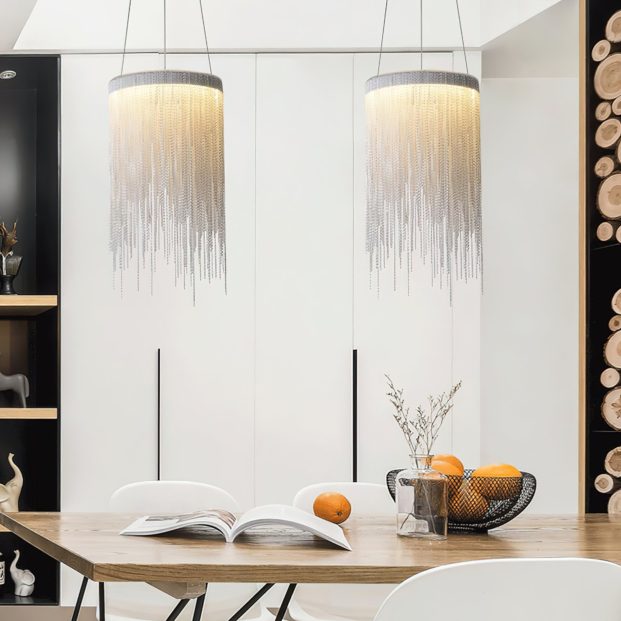 Aluminum Chain Tassel Pendant Light - Lumpaz