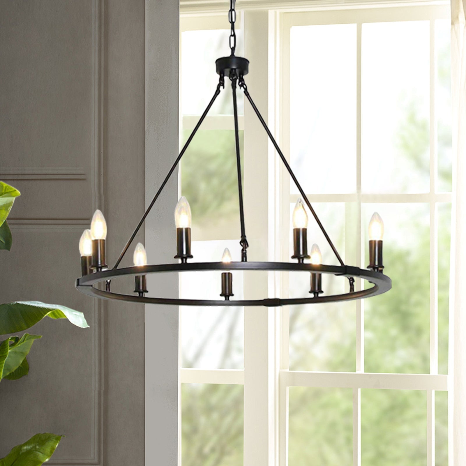 Black Candles Ring Chandelier - Lumpaz