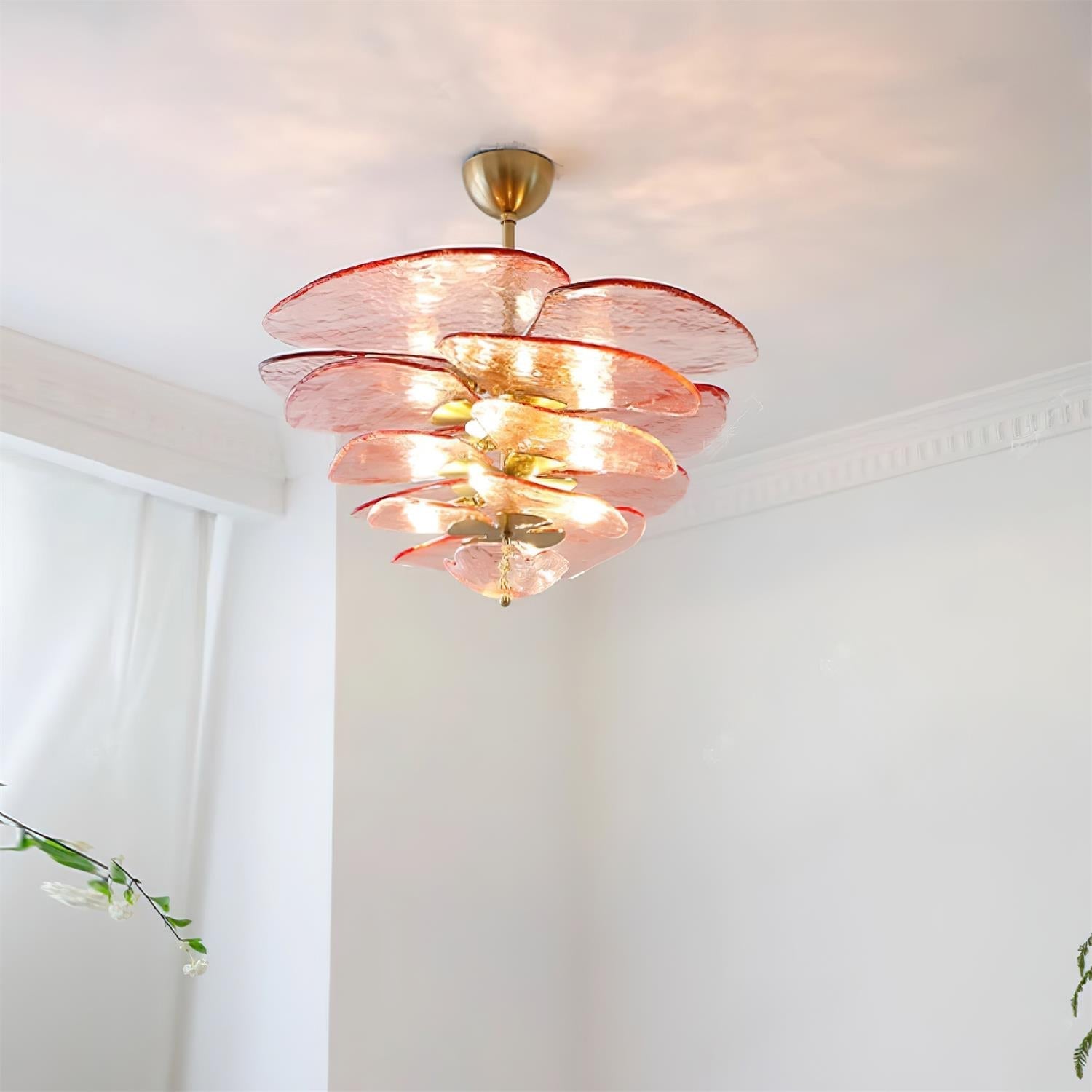 Golden Petals Murano Chandelier - Lumpaz