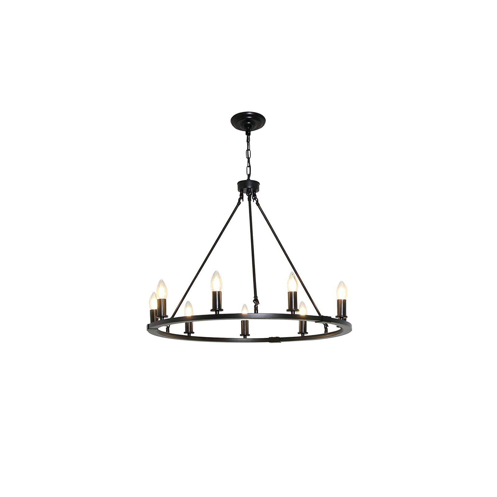 Black Candles Ring Chandelier - Lumpaz