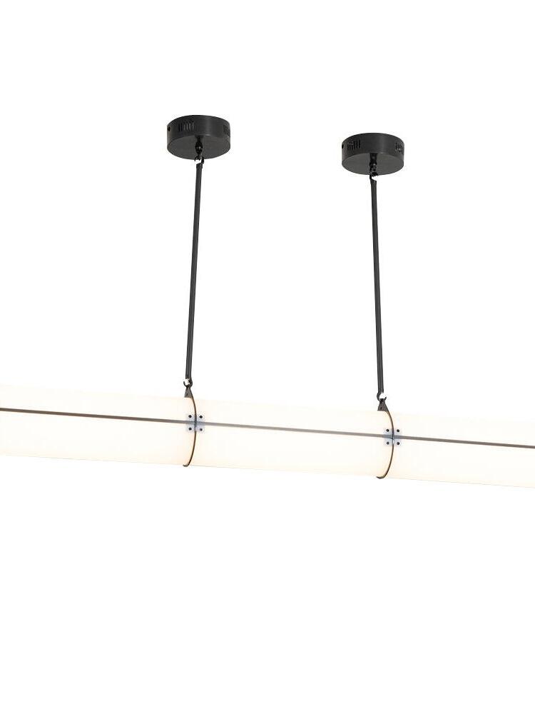 Cylindrical Double Hanging Line Straight Chandelier Dining Room - Lumpaz