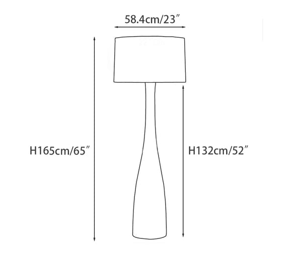 Lámpara de Pie Truxton de Madera Maciza
