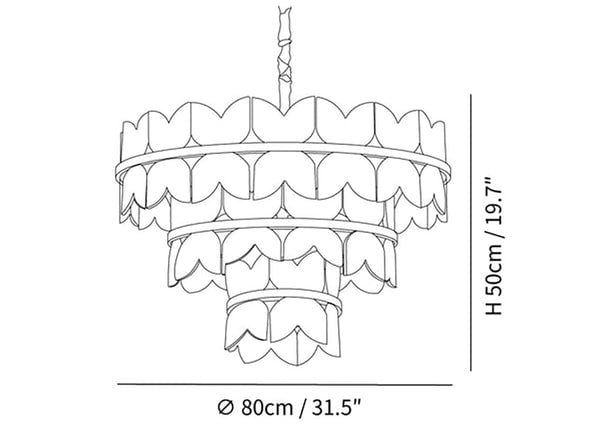 Patanga Alabaster Butterfly Chandelier