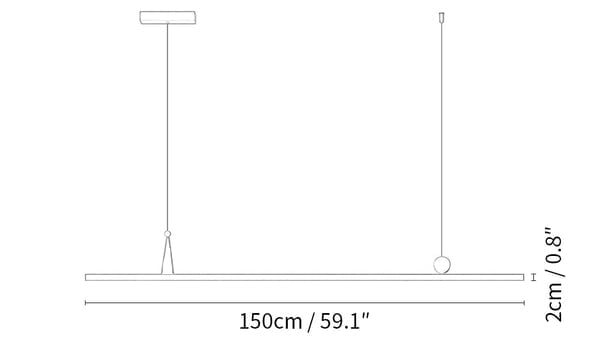 OSBELE Modern Black Linear Chandelier