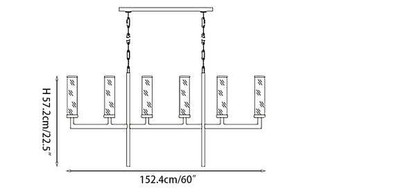Liaison Large Linear Chandelier