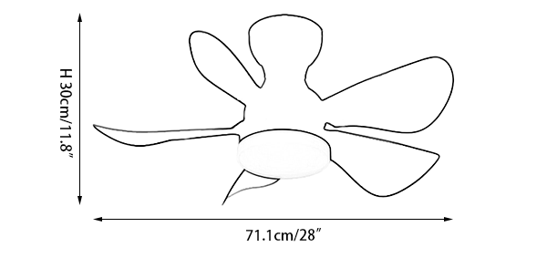 Embedded Five-Blade Fan Light