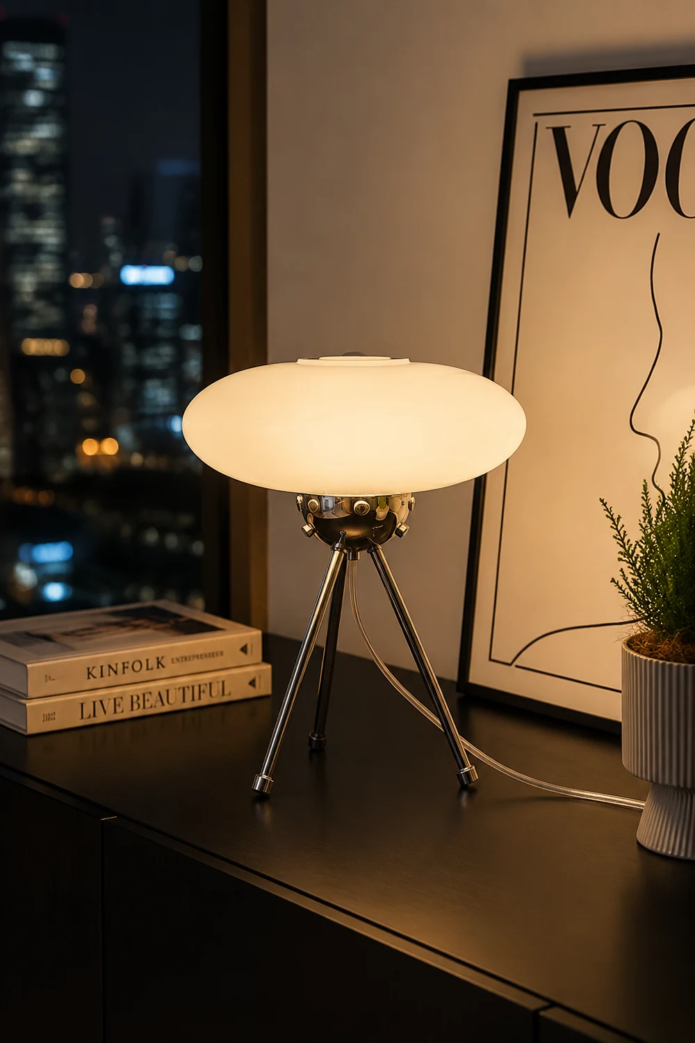 Glass UFO Table Lamp - Lumpaz