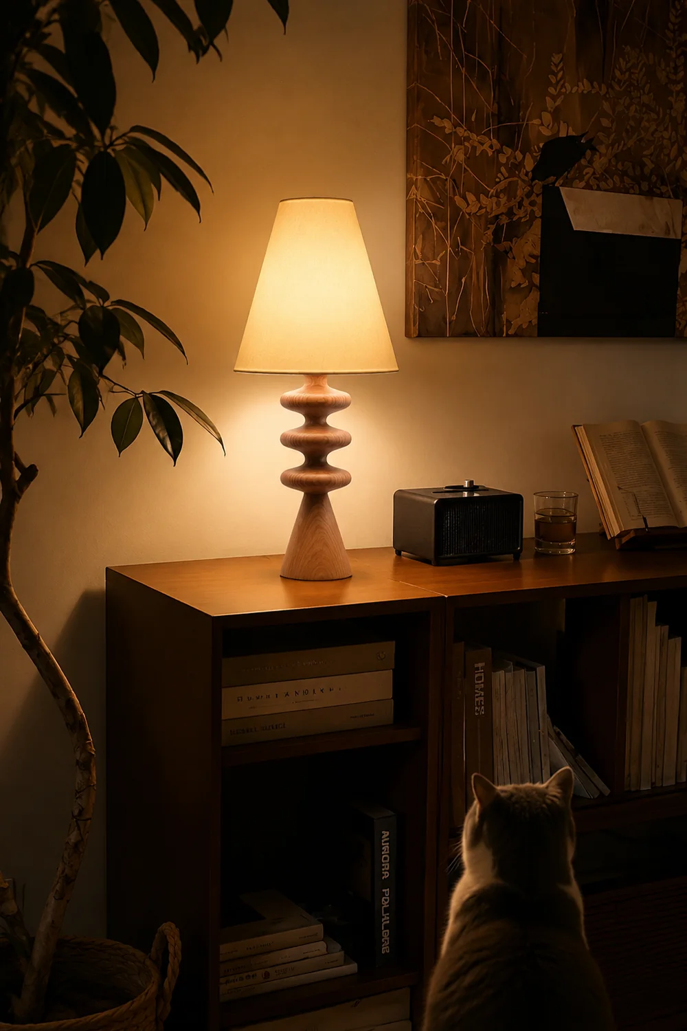 Ripple Wood Table Lamp - Lumpaz