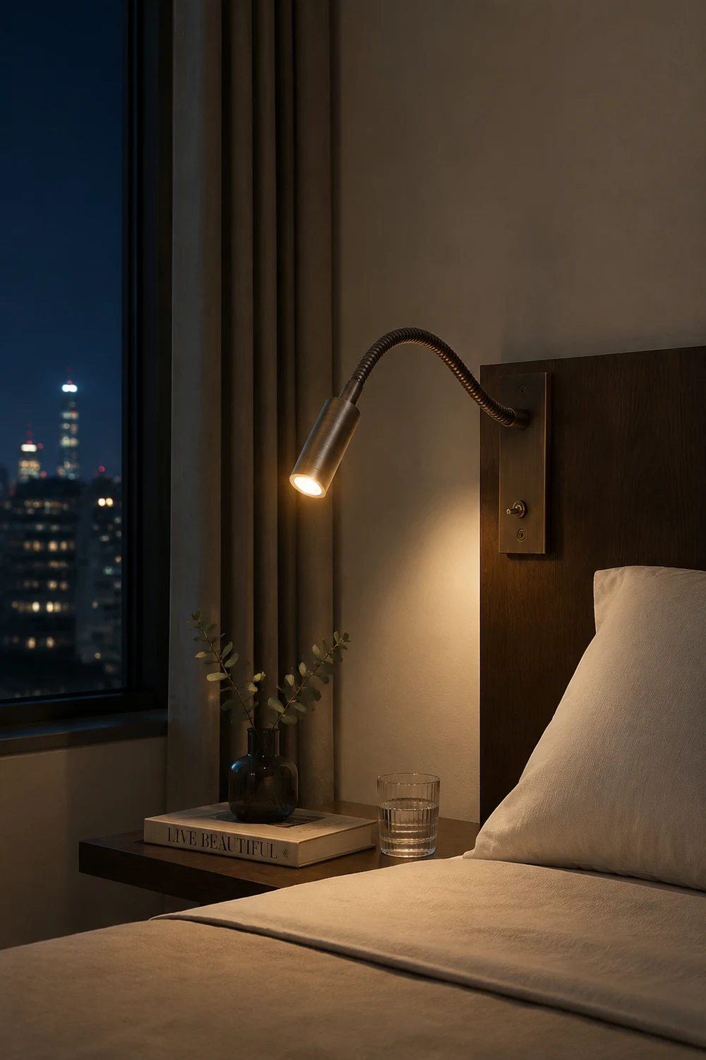 LED Bedroom Art Deco Wall Light - Lumpaz
