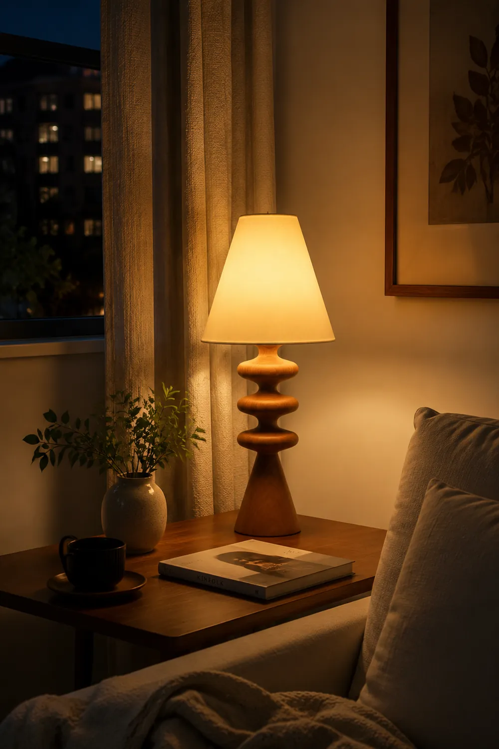 Ripple Wood Table Lamp - Lumpaz