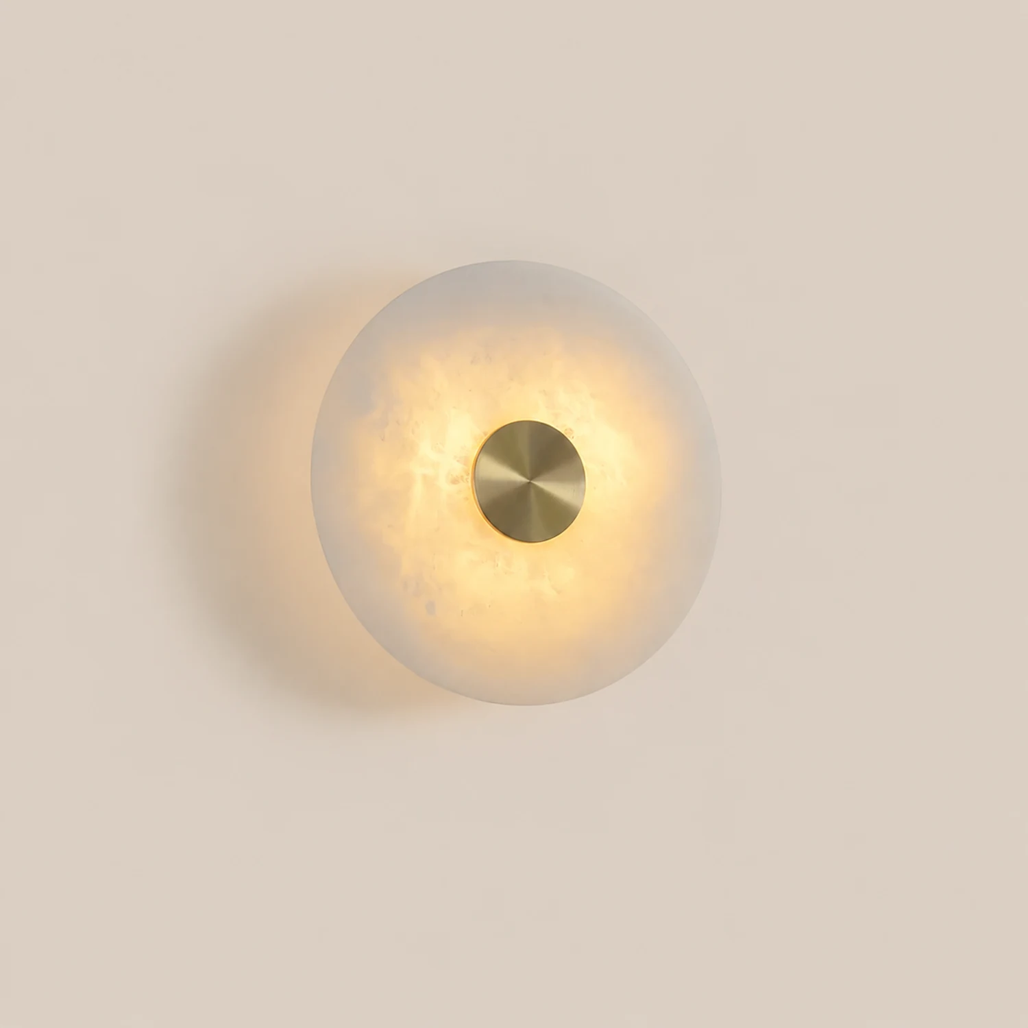 Disc Shaped Alabaster Wall Light - Lumpaz