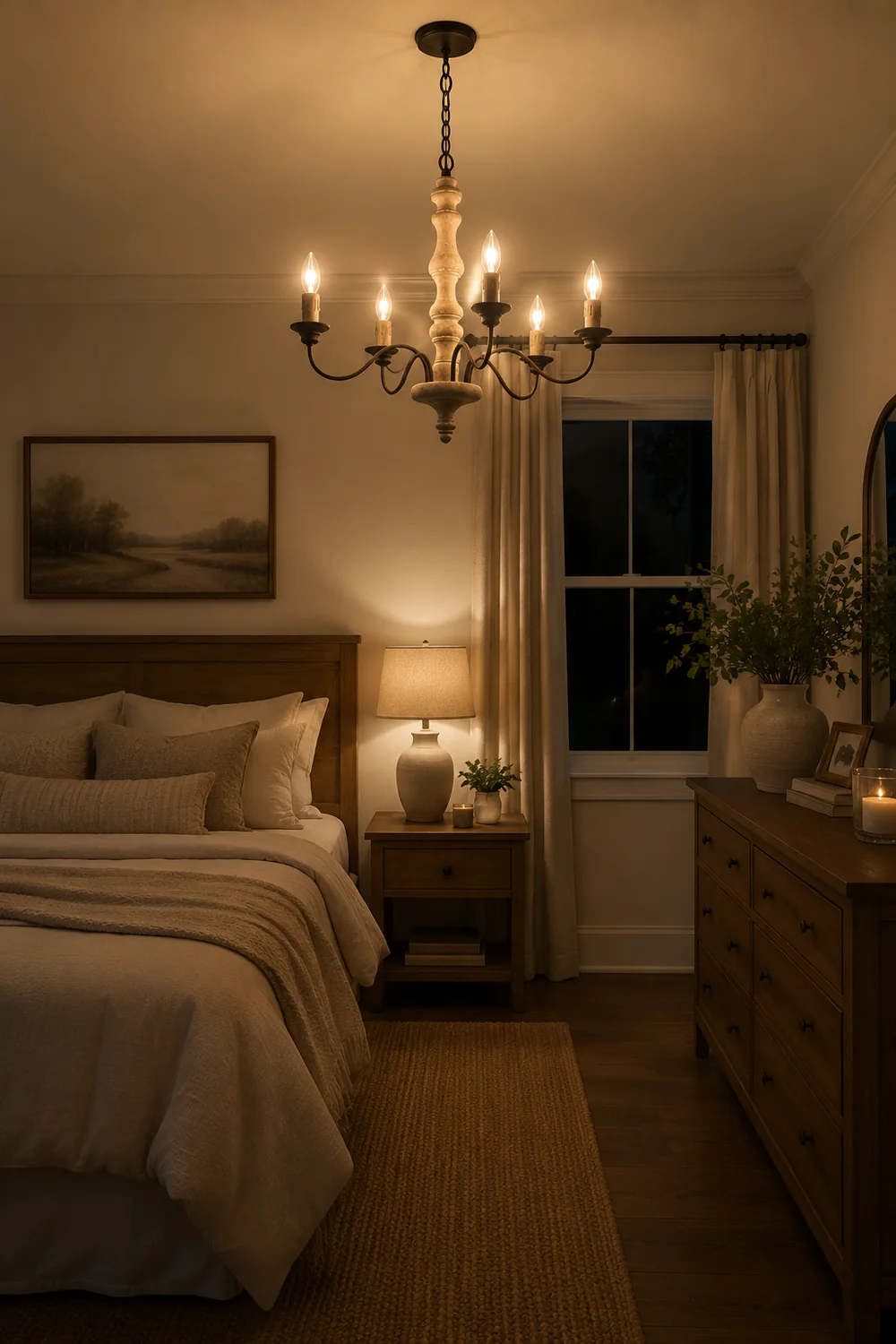 Candlestick Farmhouse chandelier - Lumpaz
