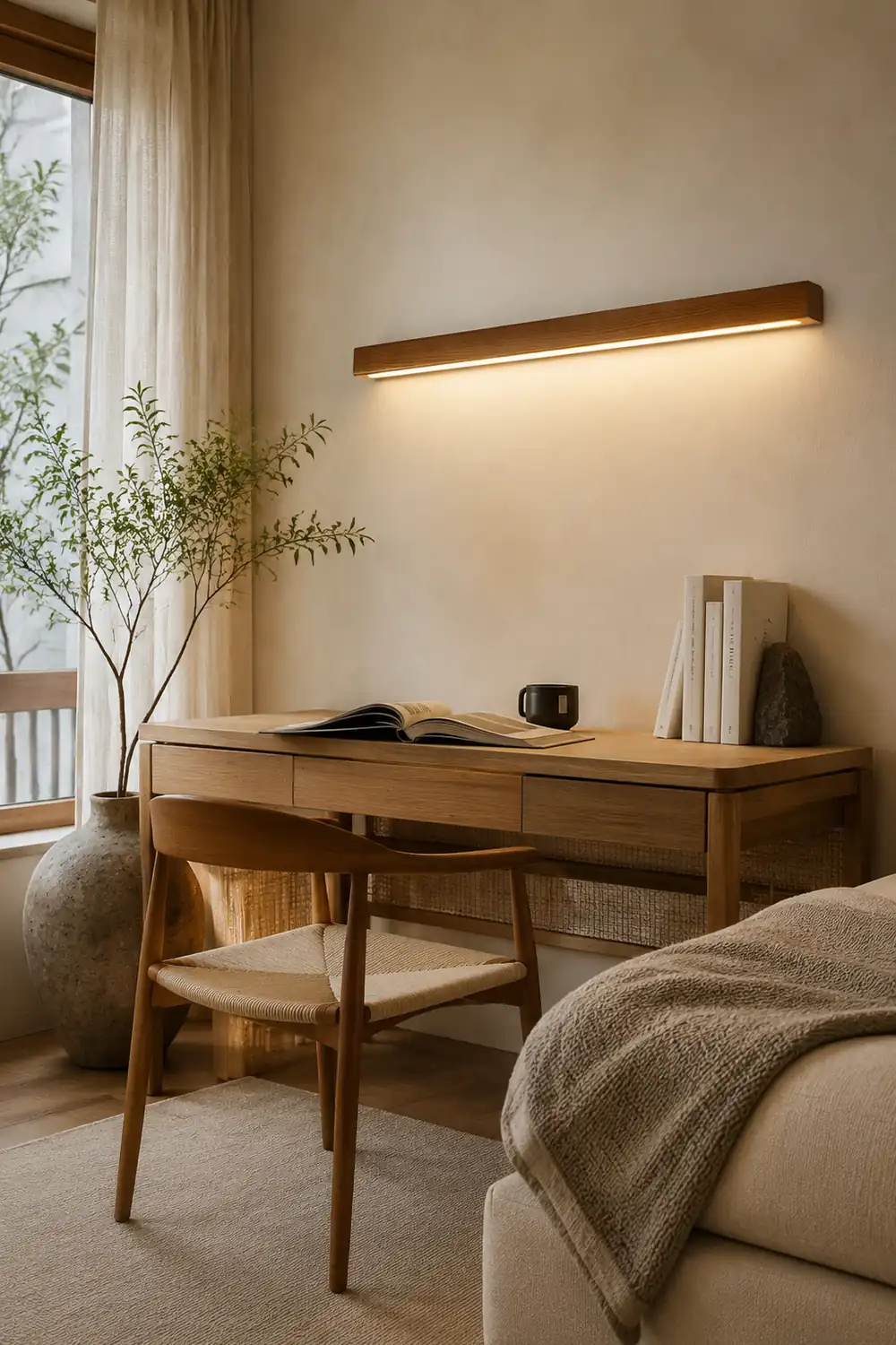Arlo Linear Wood Wall Light - Lumpaz