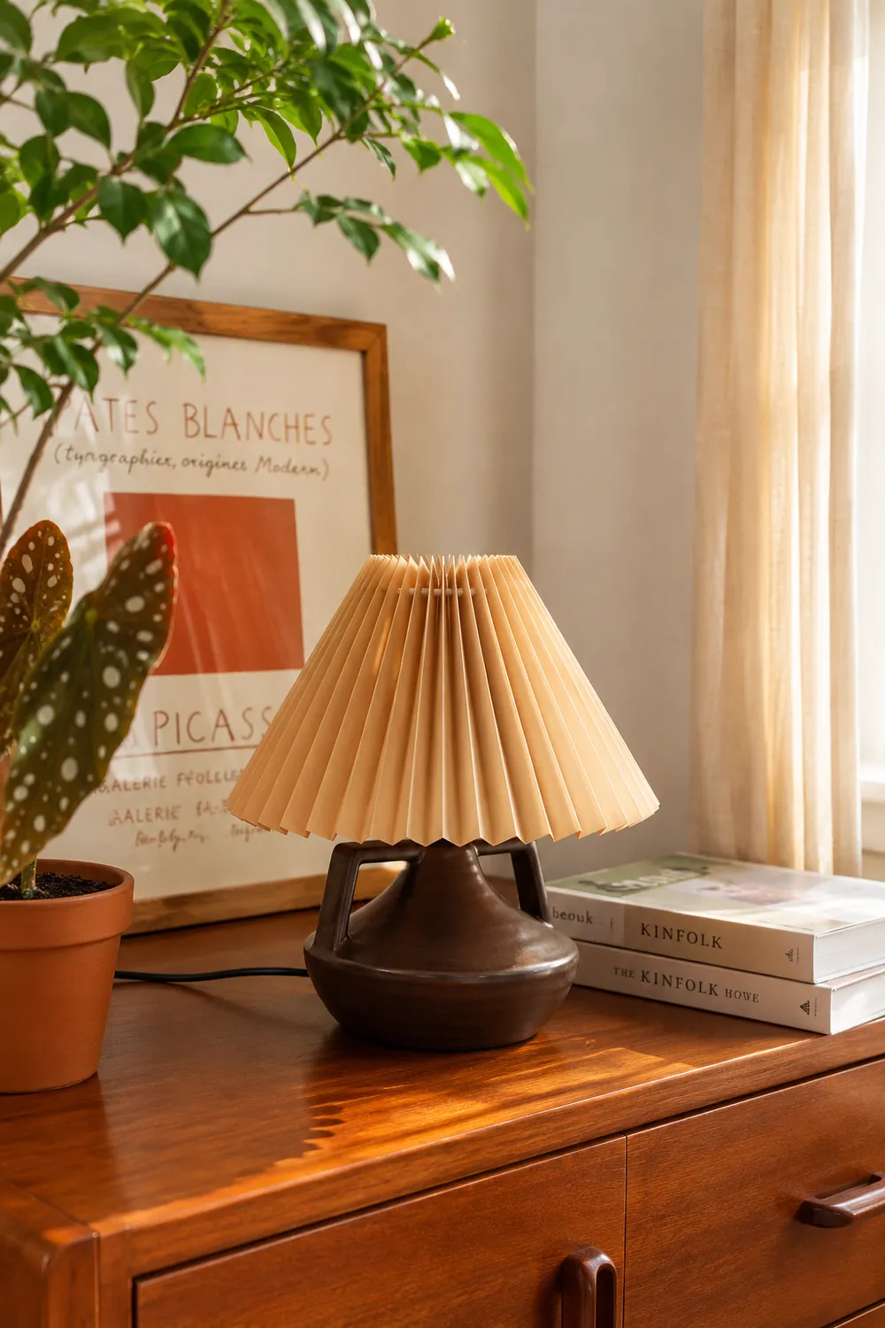 Navia Pleated Table Lamp - Lumpaz